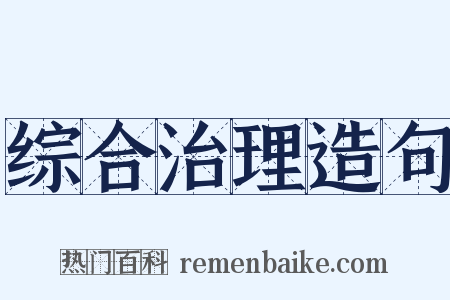 综合治理造句是什么意思的图片